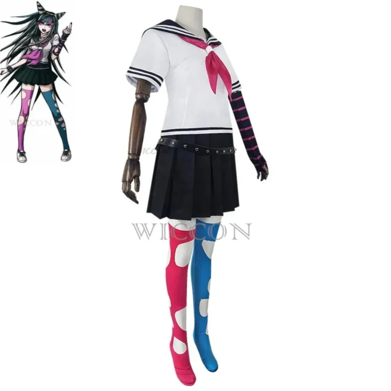 SN88 Anime Game Danganronpa 2: Goodbye Despair Steam Mioda Ibuki Cosplay Costume Wig Japanese JK Uniform Woman Sexy Party Sailor