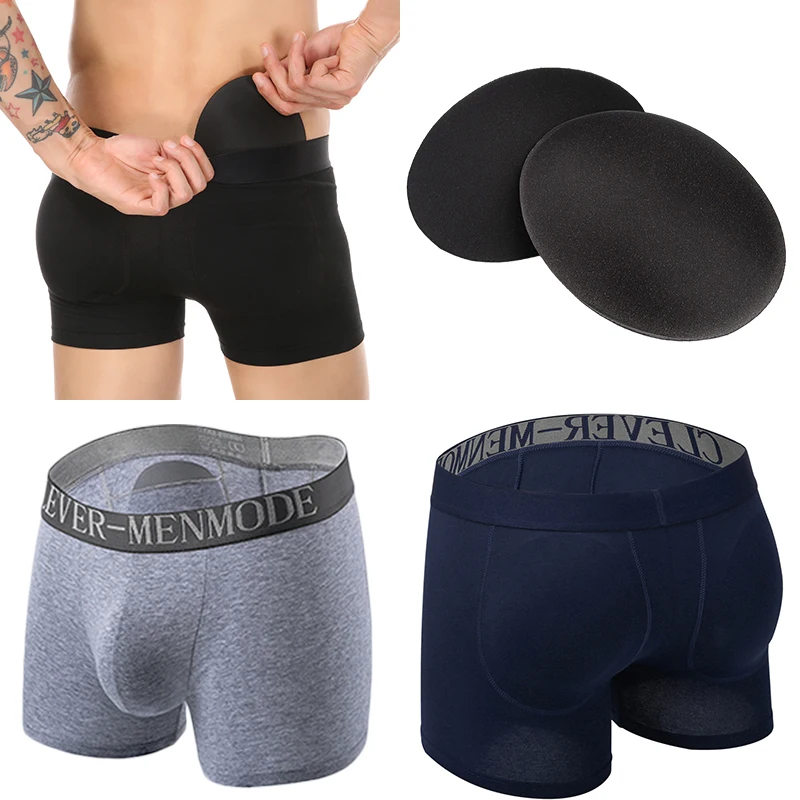 CLEVER-MENMODE Männer sexy Butt Enhancement Boxer abnehmbare Schwamm Pad Hosen Hip Lift u Tasche Body Shaping Dessous Homosexuell Uder pants