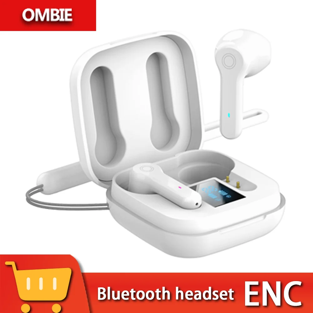 OMBIE Earphone Bluetooth 5.3 -28dB Wireless Headphone Fast Charge Earbuds 0.068' Low Latency