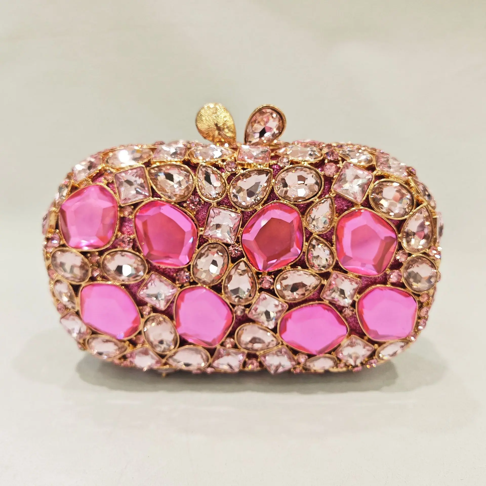 

Blue Stone Night Wallet Clutch Women's Luxury Red Crystal Clutch Wallet Clutch Bridal Rhinestone Minnel