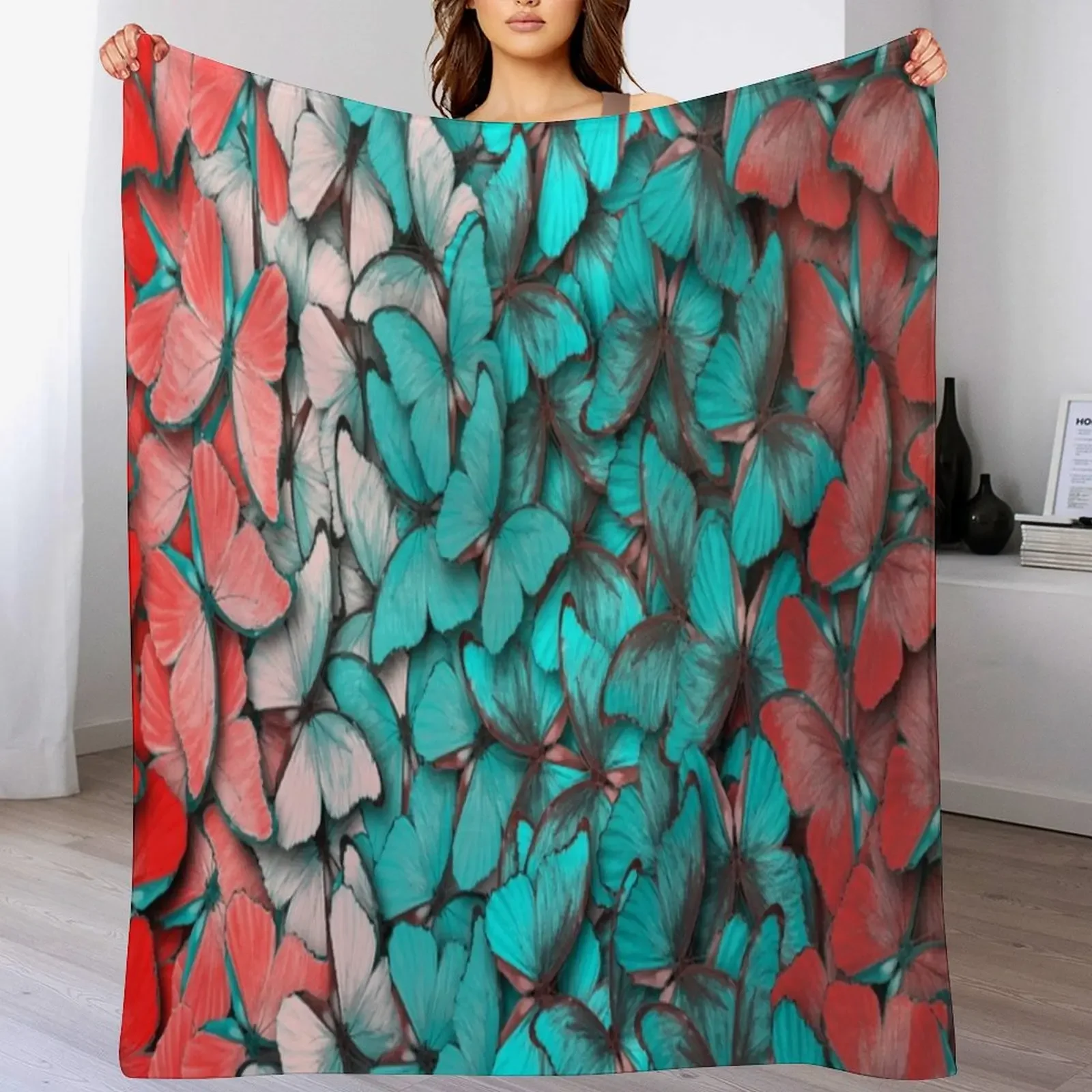 

New Rainbow butterflies classic Edit Throw Blanket Winter beds Luxury Brand Decorative Sofa Beautifuls Blankets