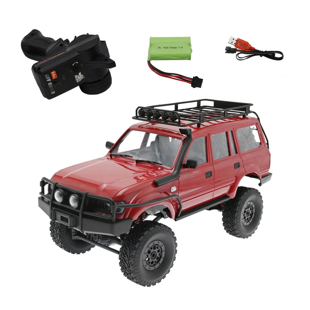 

EBOYU WPL C54 C54-1 RC Truck 1:16 4WD 2.4GHz LC80 RC Car with Headlight Remote Control Crawler Off-road Pick-up Truck RTR Toys