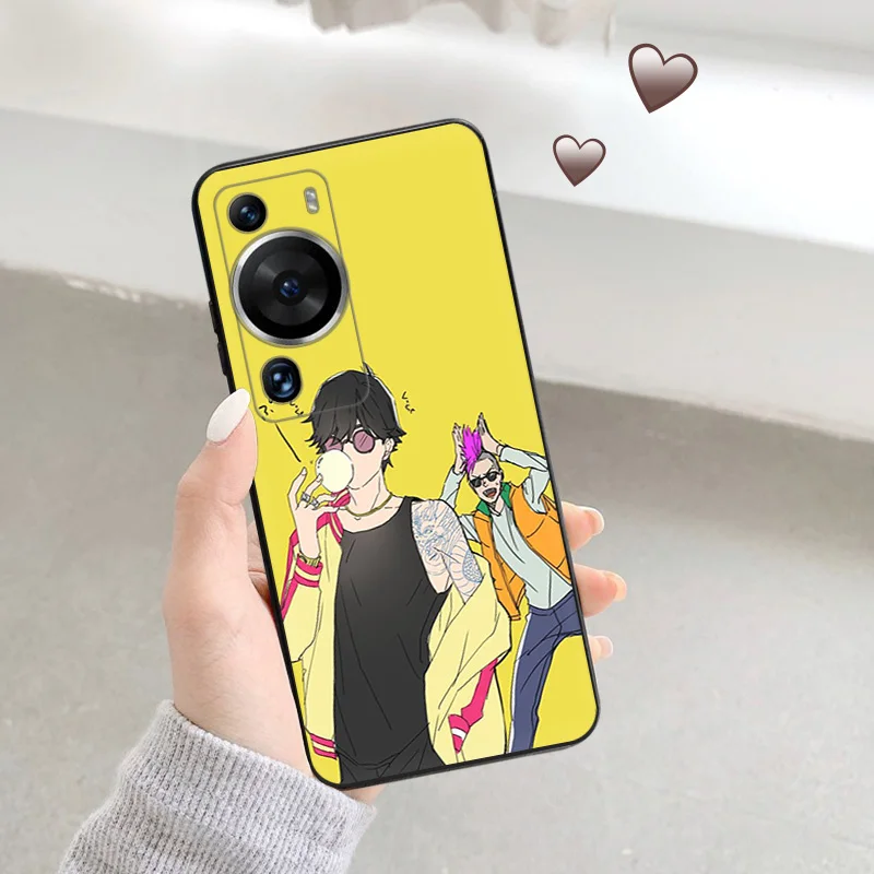 Silicone Black Phone Case for Motorola G200 5G G30 G31 One Fusion Banana Fish Anime Huawei P40 P30 P20 P Smart iphone6 Cover