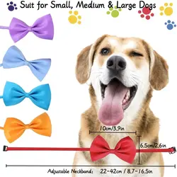 1pcs Pet Dog Tie Pets Bowknot Collars Grooming for Puppy Cat Dogs Necklace Bow Tie Adjustable Strap Pet Accessories