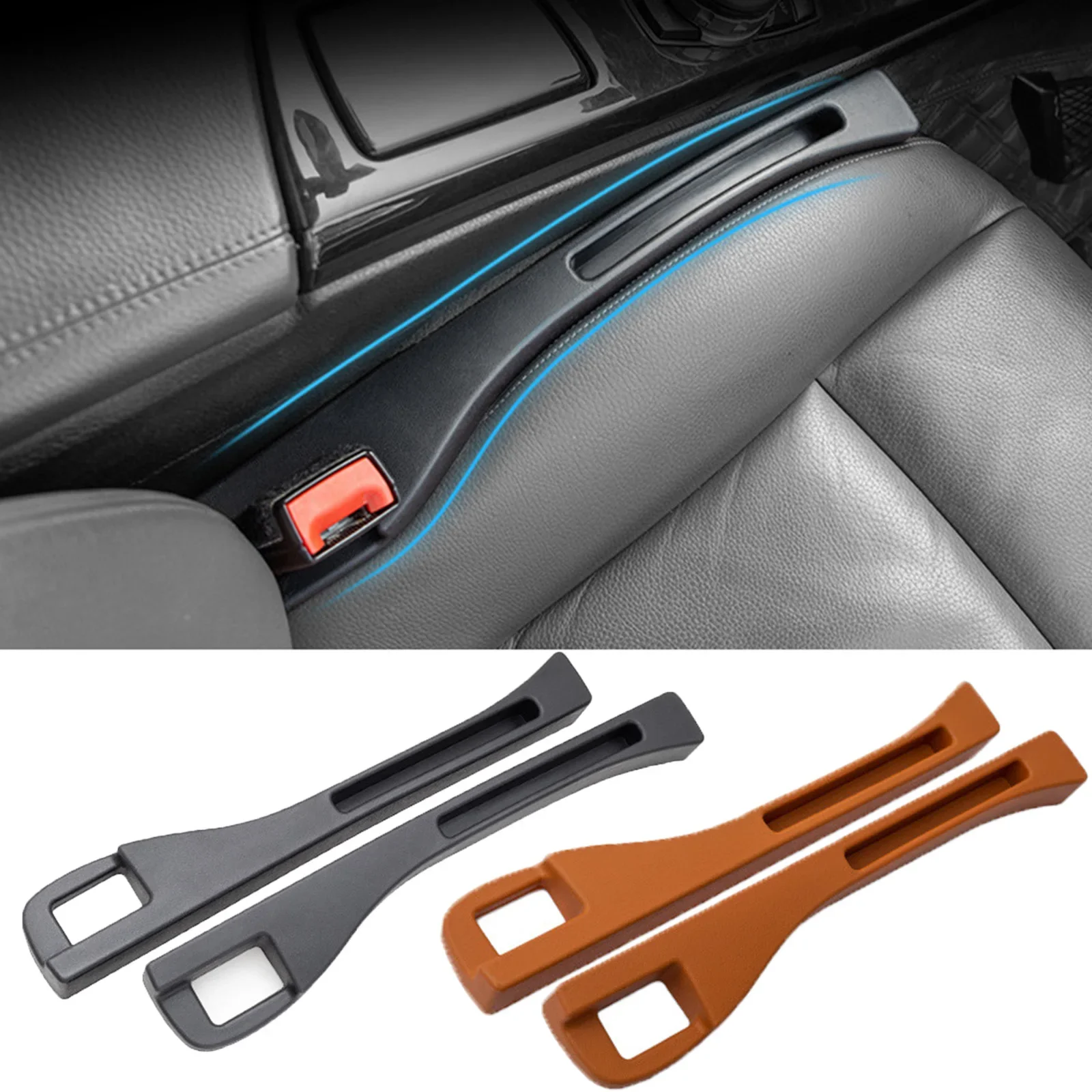 Car Seat Gap Filler Side Seam Plug Strip with Groove Leak-proof Filling Strip Interior Universal Decoration Supplies