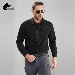 Camisa de pesca elástica AF54 – Secado rápido y múltiples bolsillos