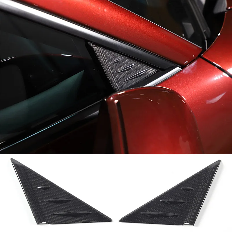 

Накладки из настоящего карбона на боковые зеркала заднего вида и треугольные спойлеры для Porsche Taycan 2019-2022, аксессуары для автомобиля