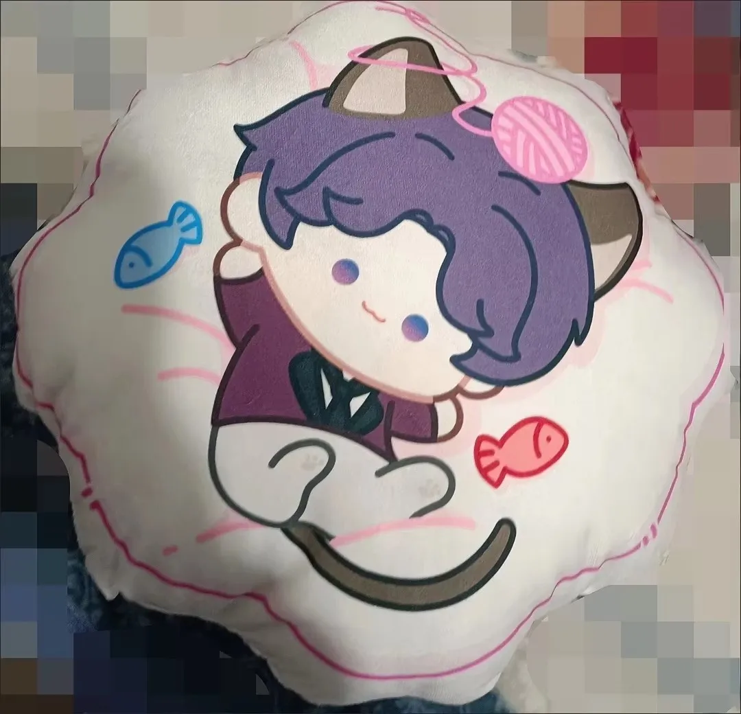 Coussin de Dessin Animé Love and Deepspace, 45%, Rafayel Zayne Sylus, 40cm, en Peluche, Cadeau d'Anniversaire