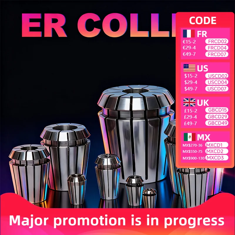 ER11 ER16 ER20 ER25 ER spring collet ER11-1 ER16-9 ER25-16 for CNC milling tool holder Engraving machine spindle motor