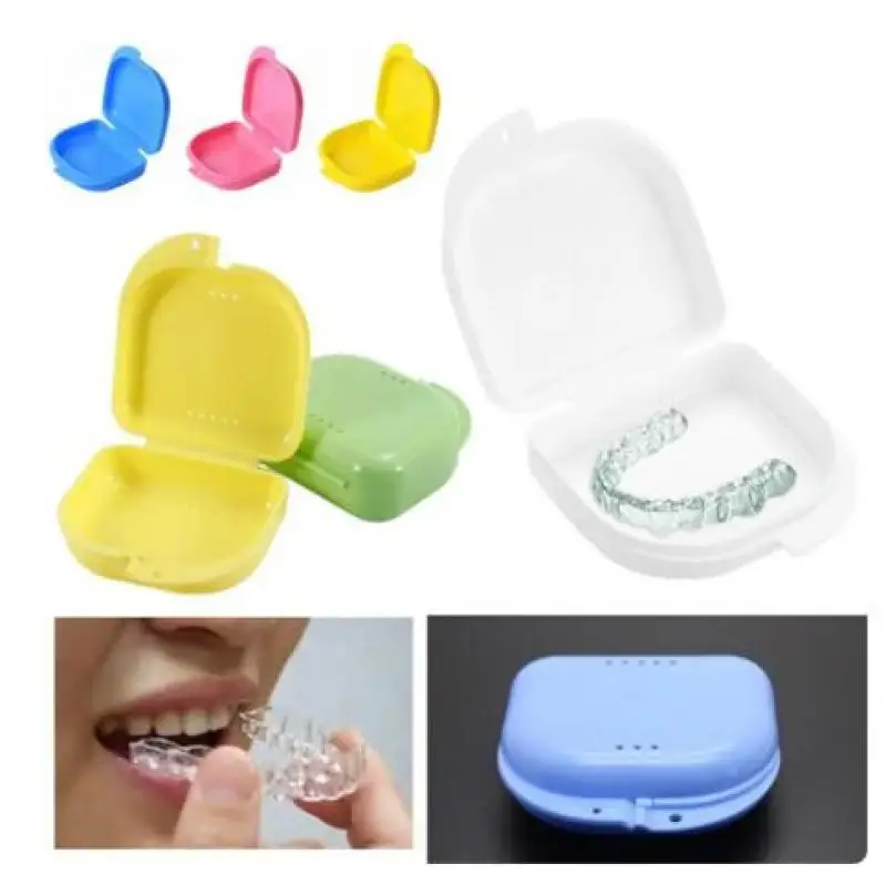 New Dental Denture Braces Boxes Mouth Guard Oral Hygiene Organizer Container Orthodontic Case Fake Teeth Box