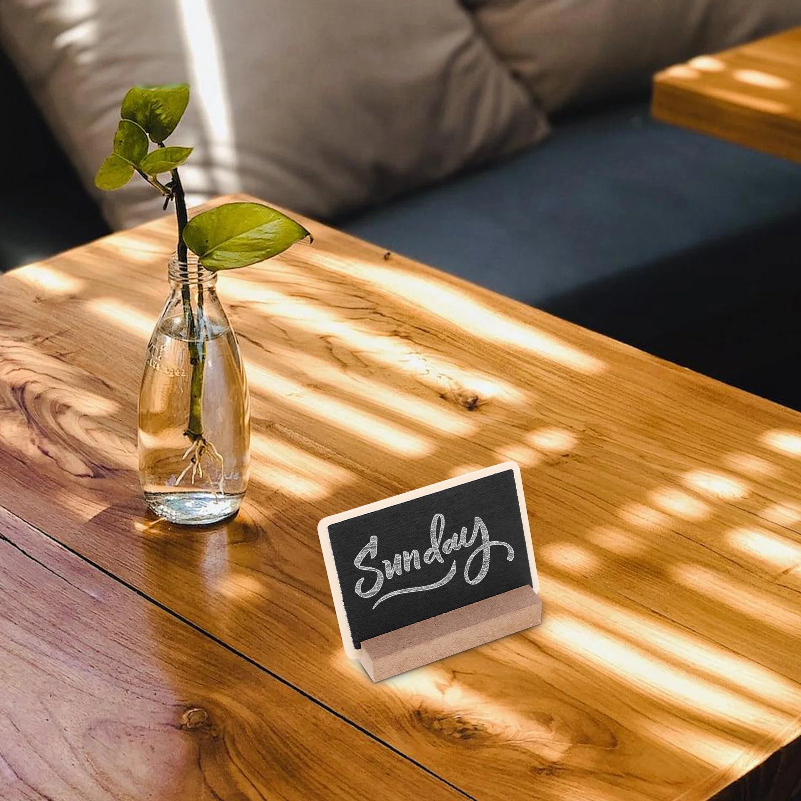 10 set Mini Wooden Chalkboard Tabletop Message Board For Home Coffee Shop Small Blackboard Sign Craft Display Erasable