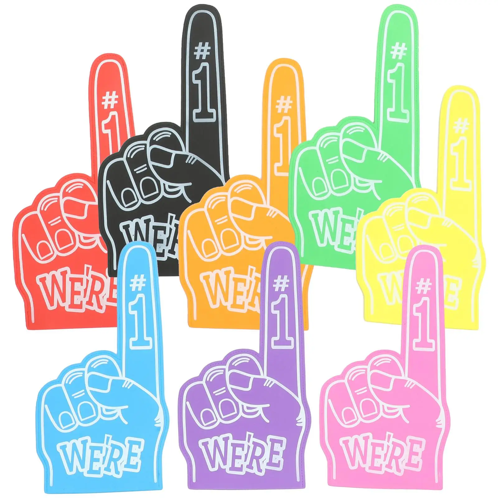 

8 Pcs Foam Finger Cots Sports Cheer Prop Giant Pompoms Eva Cheerleading Foamtiny Hands for Fingers Child