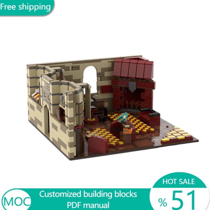 1157 PCS Famous Film Common Room MOC Customize Modular Building Block Educational Brick Creative Design DIY Assembly Toy Gift