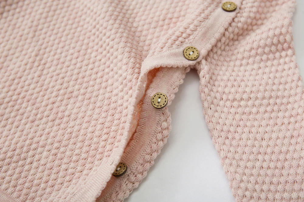 2PCS Herbst Winter Baby Jungen Mädchen Einfarbig Kleidung Neugeborenen Baby Casual Kleidung Anzug Infant Langarm Top + Hosen pyjamas – Detail 6