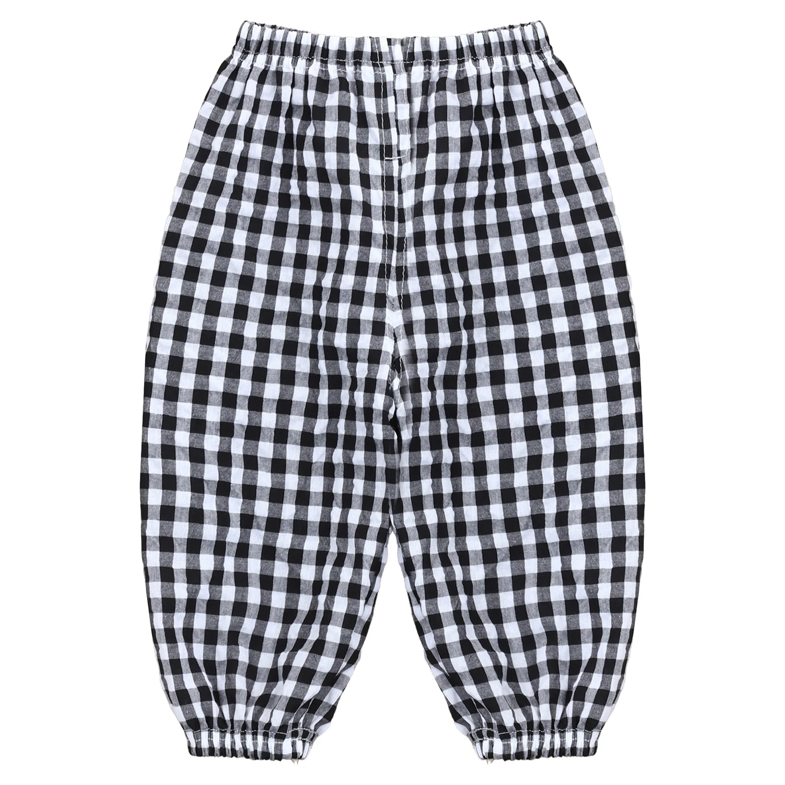 

Toddler Baby Kids Boys Girls Daily Wear Pants Gingham Pants Elastic Waist Checkered Plaid Long Pants Casual Sweatpants Bottoms