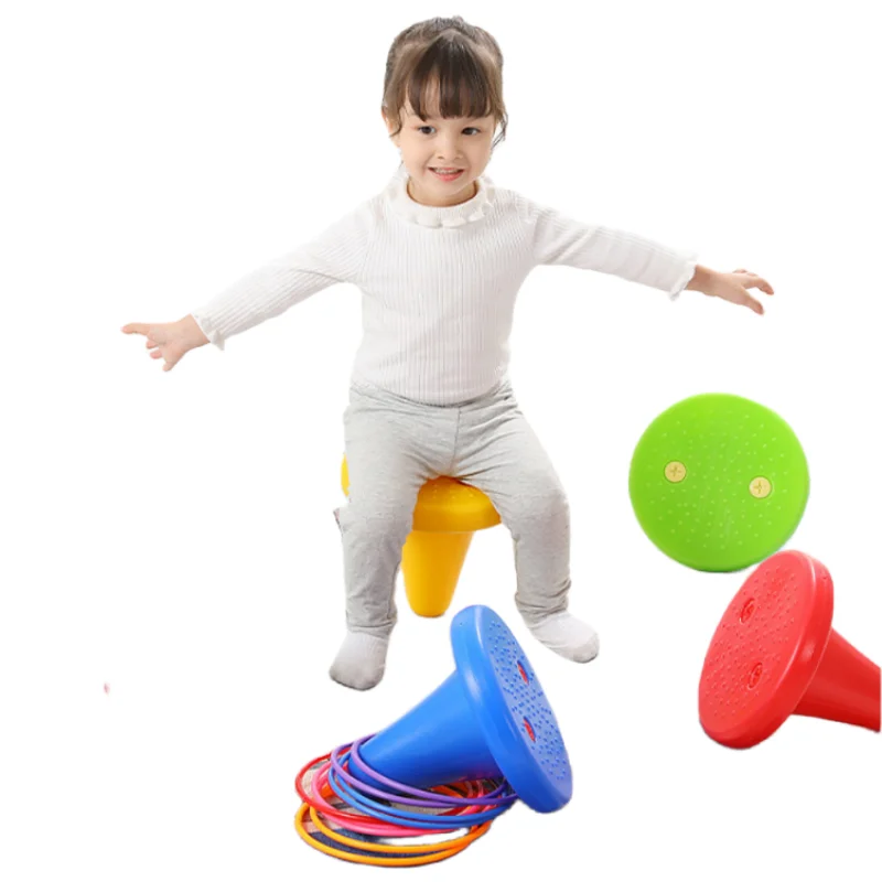 

Children's Balance Training Sensory One Legged Chair Throwing Ring Funny Game Sensory Vestibular Training Teaching Aid