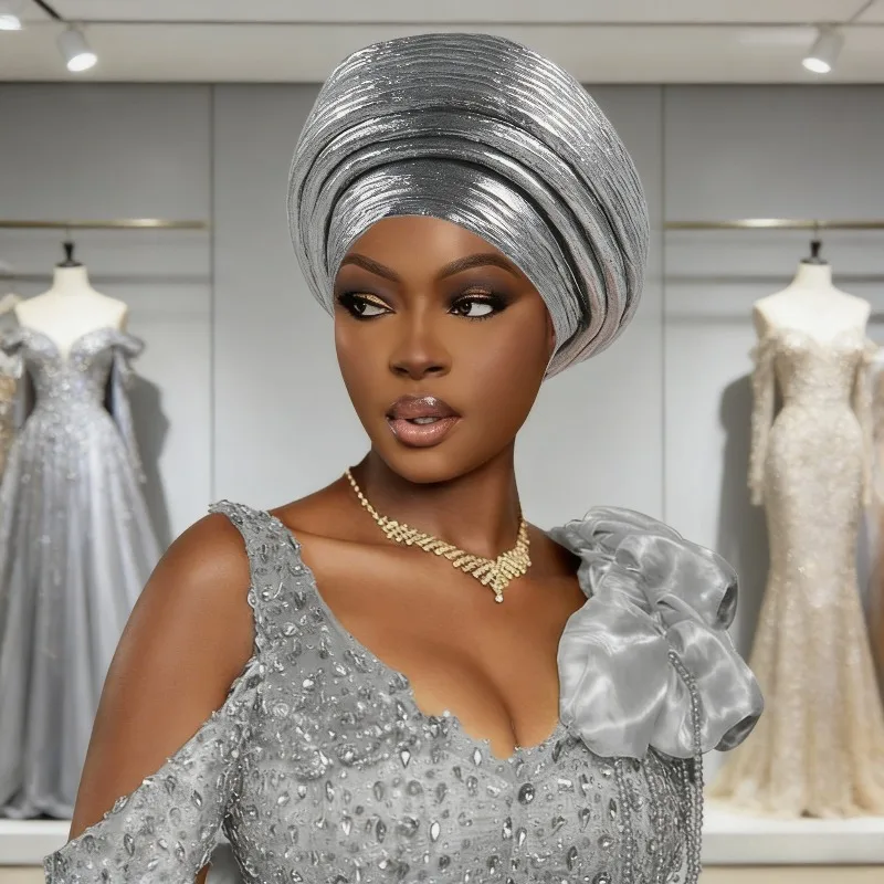 Ladies' Beauty Bar Thousand Leaf Elastic Pit Strip Stacked African Ethnic Baotou Hat