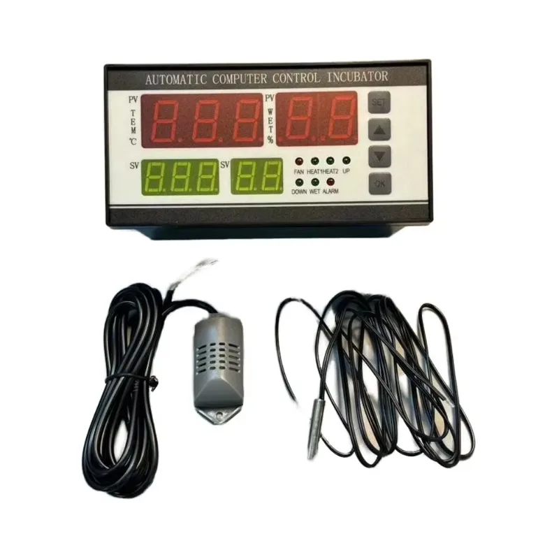 Automatic egg incubator controller with temperature and humidity controller and thermostat