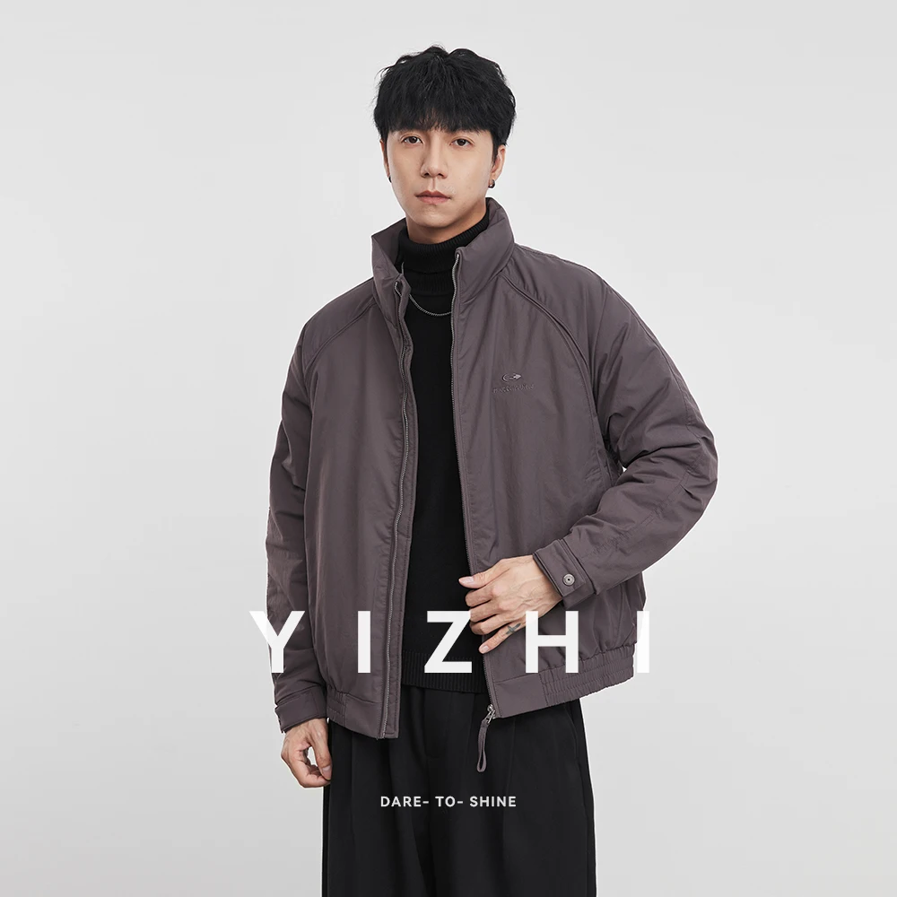 

Fashion Men's Stand Collar Down Jacket 2025 Winter New Men's Trendy Casual Solid Color Jacket