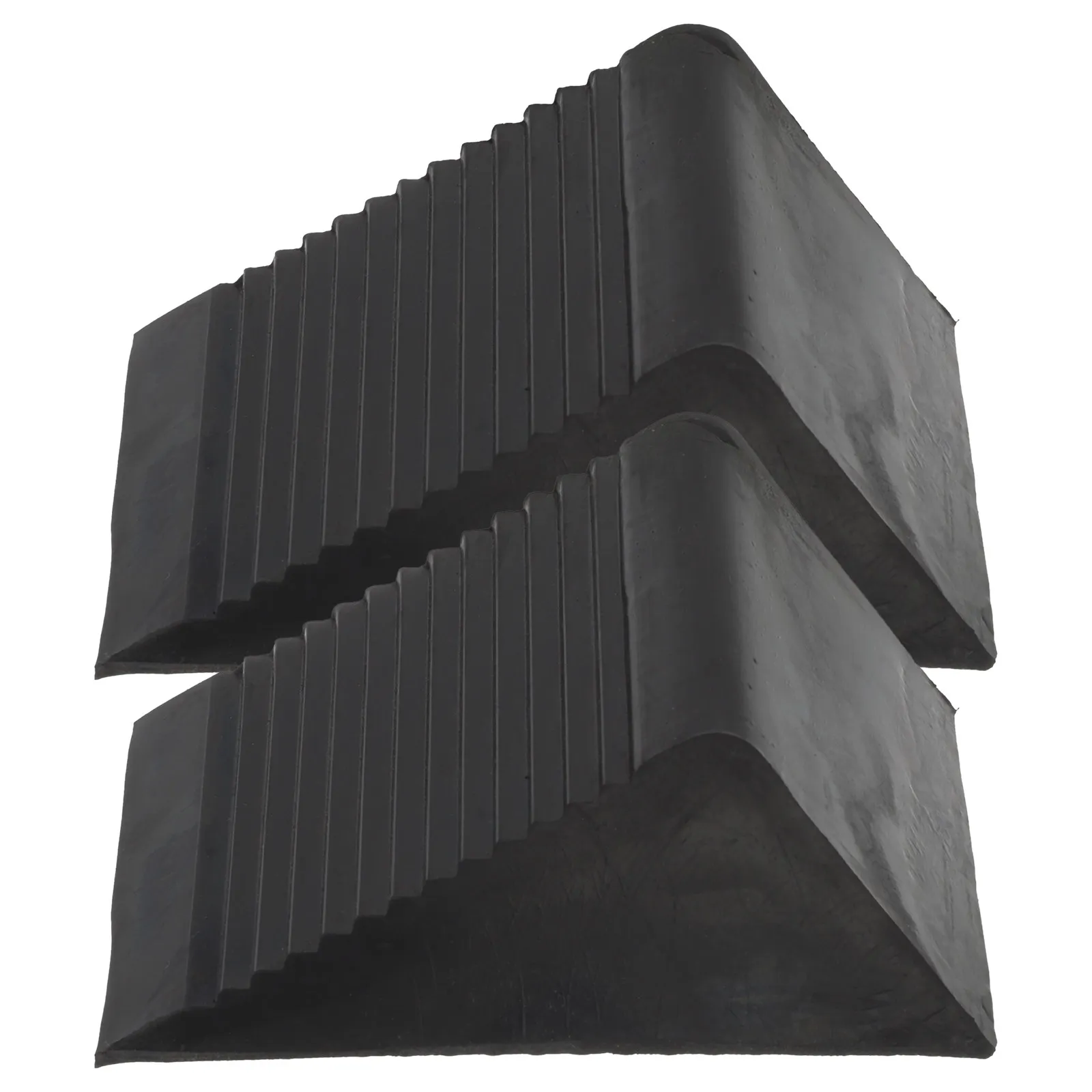 

2Pcs Wheel Chocks Heavy Duty Rubber Stopper Car Tire Anti Slip Block Vehicle Safety Parking Block Tyre Saver Stopper