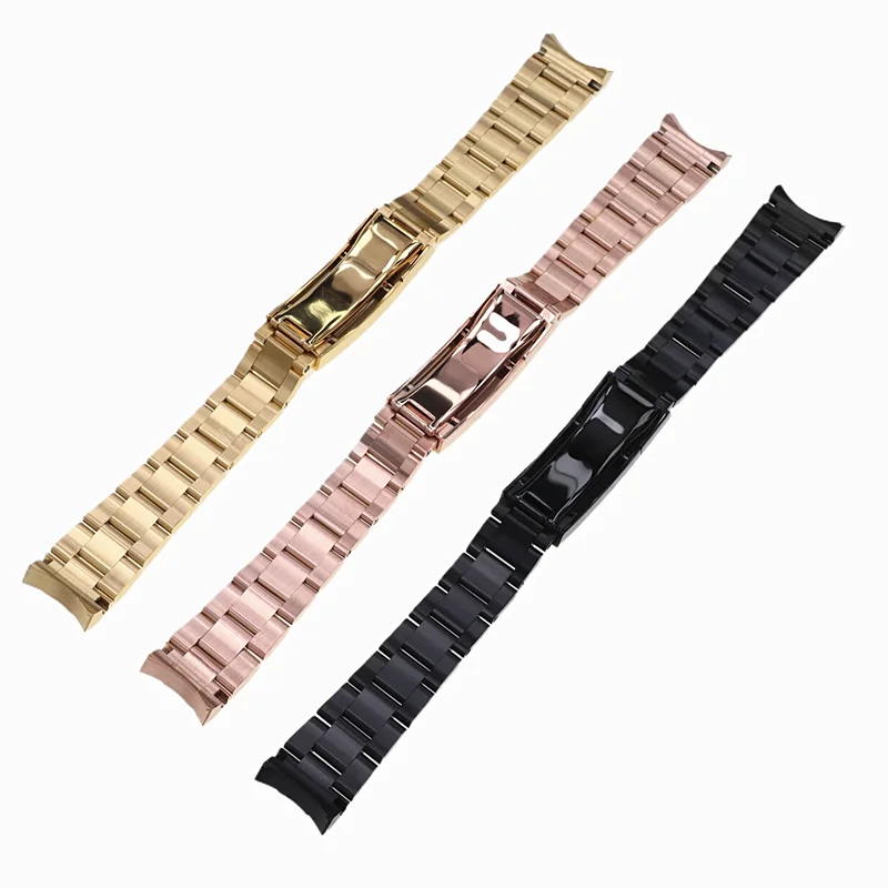 20mm Steel Strap With Micro-adjustable Buckle Presidential Millennium Wristband For Sub Log Nh35 SKX Watch Case