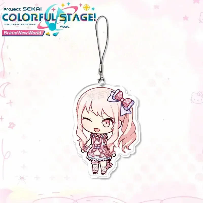 Косплей проект цветная сцена Q версия изображение цепочка для мобильного телефона акриловая цепочка для мобильного телефона для мобильного телефона список брелок