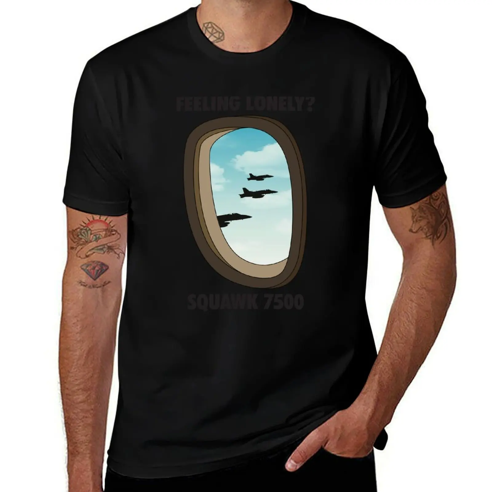 Feeling Lonely? Squawk 7500 T-Shirt Casual All Match Short Sleeve T-Shirt