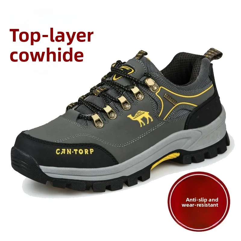 

VANCAMEL мужские уличные спортивные oes кожаные водонепроницаемые нескользящие дышащие весенне-осенние походные альпинистские oes