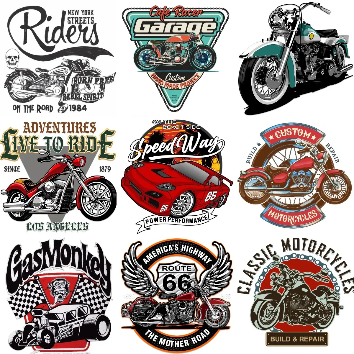 

Old School Car Motorcycle Off-road Racing Badge Stickers Accessories Vinyl Laptop Wall Bicycle Helmet Window Camper PVC Decal