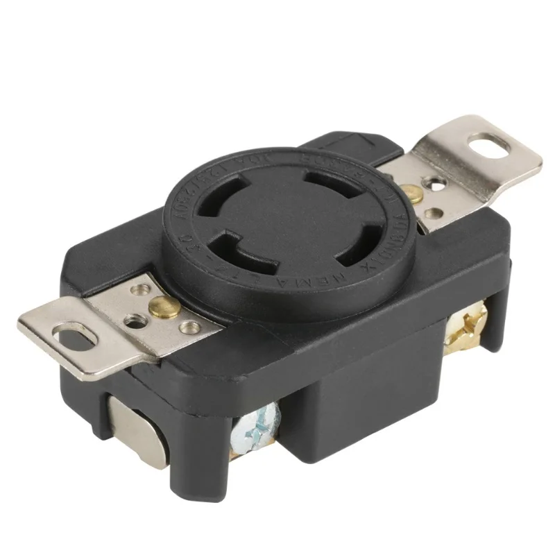 D5 NEMA L14-30R 30A 125V/250V Twist Locking Electrical Plug Female Wall Receptacle Socket Generator Plug Socket Four Wire Plug