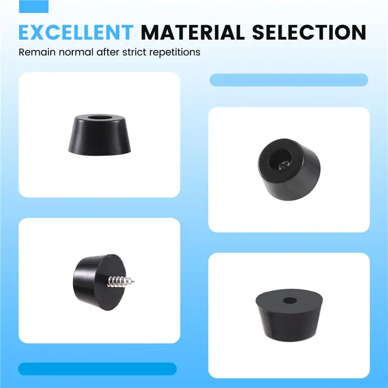 ABJN-120 Pcs Soft Cutting Board Rubber Feet With Stainless Steel Screws 0.28 X 0.59 For Furniture, Electronics And Appliances