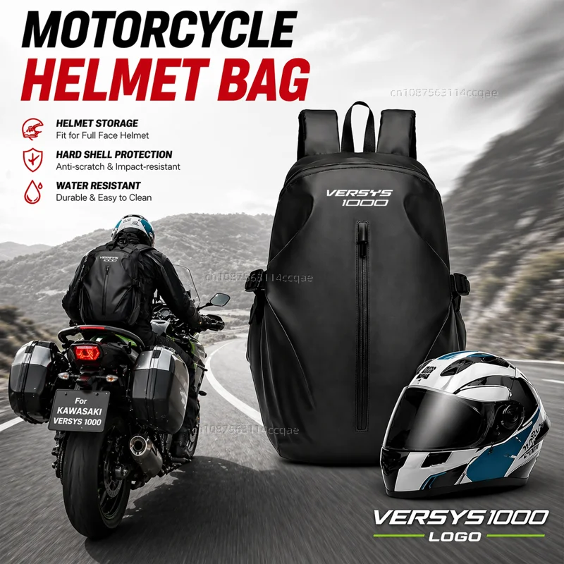 Knight Backpack Motorcycle Helmet Bag Travel Equipment Waterproof Large Capacity For KAWASAKI VERSYS 1000 1100 1000SE SE