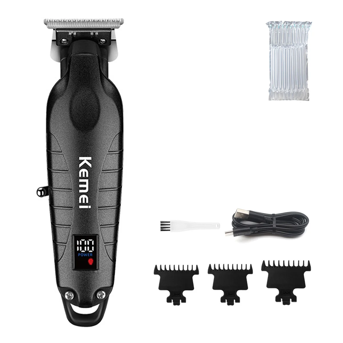 Kemei KM-2293 dlc t-blade profession elle veredelung maschine zero gapped clipper usb led display voll metall haars ch neider maschine