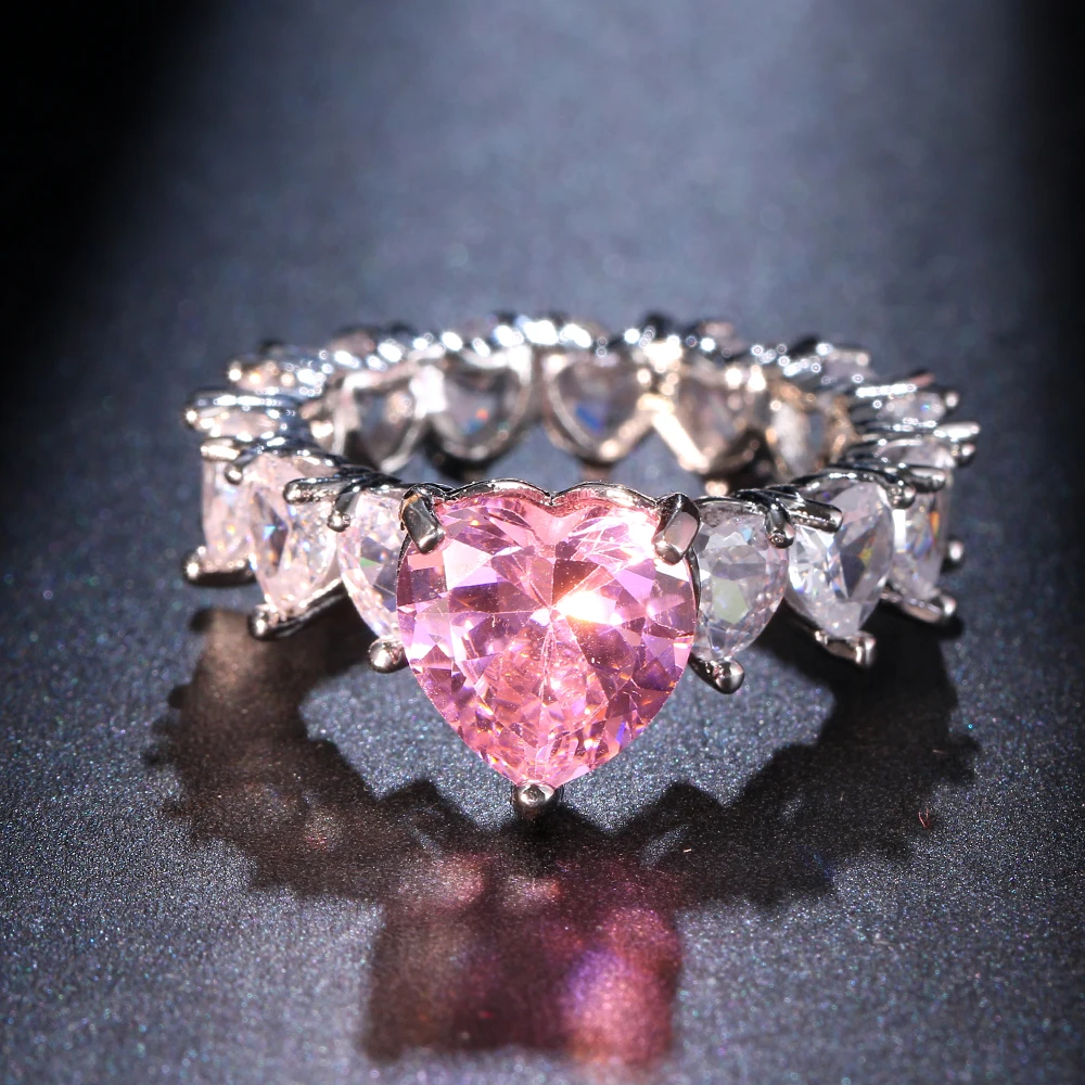 Bettyue Fashion Statement Female Noble Bridal Wedding Party Ring Three Colors Choice With Shiny Zirconia Cute Jewelry