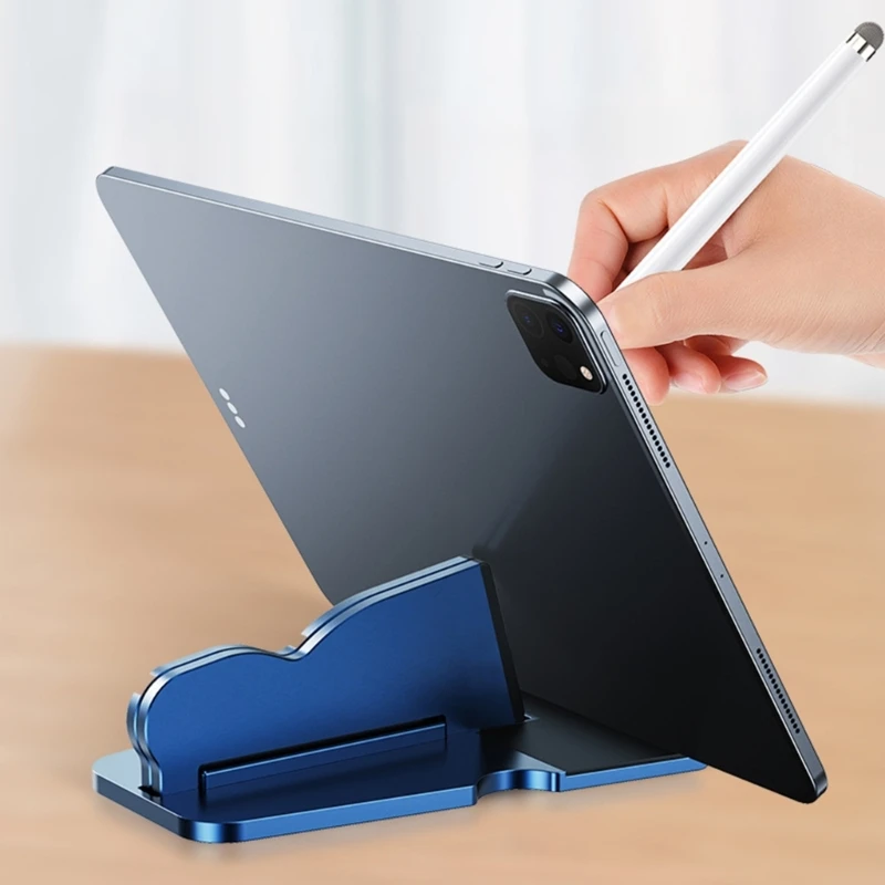 軽量折りたたみ式携帯電話スタンド,デスクスタンド,滑り止めシリコンパッド付きドック