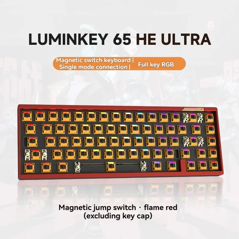 

LUMINKEY65 HE Ultra Keyboard Kit Magnetic Switch Single Mode Customized RGB Gaming Mechanical Keyboard Aluminum Shell Kit Gift