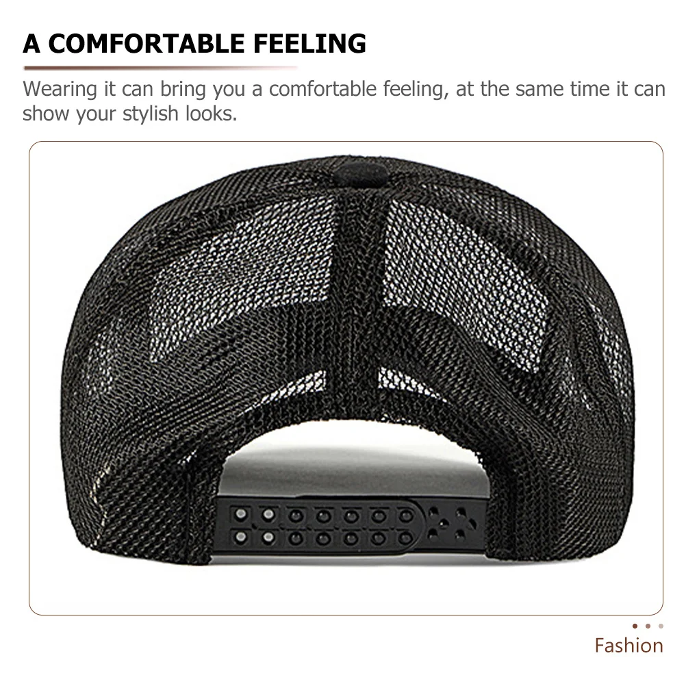 

Black Adjustable Summer Sunproof Hat Breathable Mesh Baseball Cap Sports Outdoor Workout Unisex Casual Hat Casual Sunproof Caps