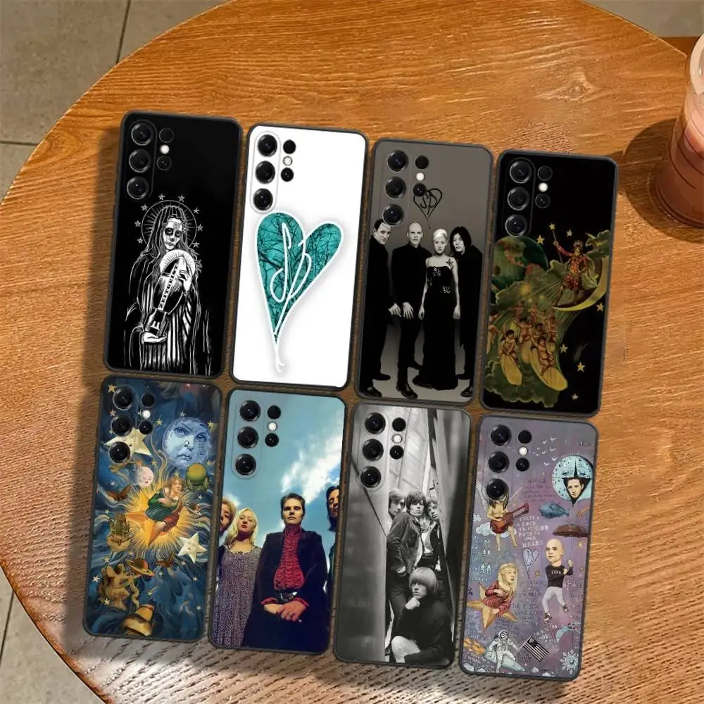 S-Smashing Pumpkins Band Phone Case For Samsung S20,21,22,23,24,25 Ultra,Plus,Lite,FE,Black Soft Case