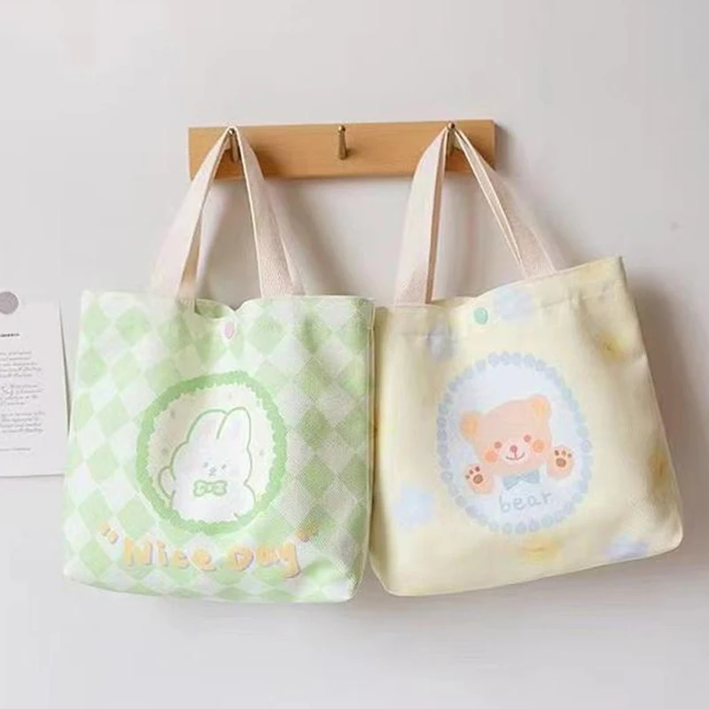 Leisure And Cute Cartoon Bear Bucket Bag With Printed Handheld Bag And Sail Bag