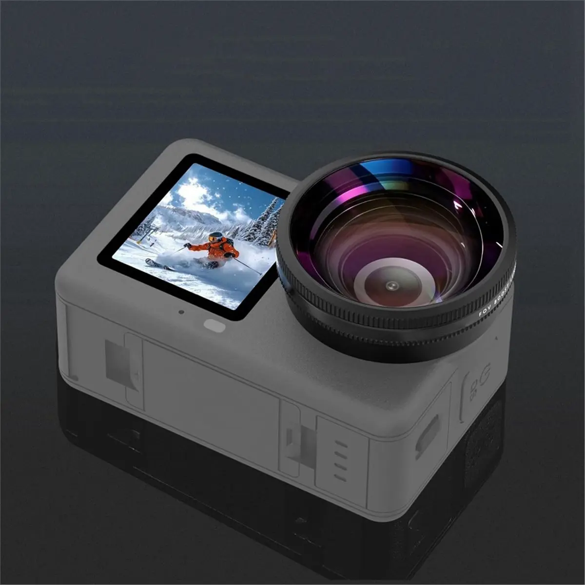 For Action 6 Wide Angle Lens 185° FOV HD Optical Glass Screw on Action Camera Lens Photography Accessories