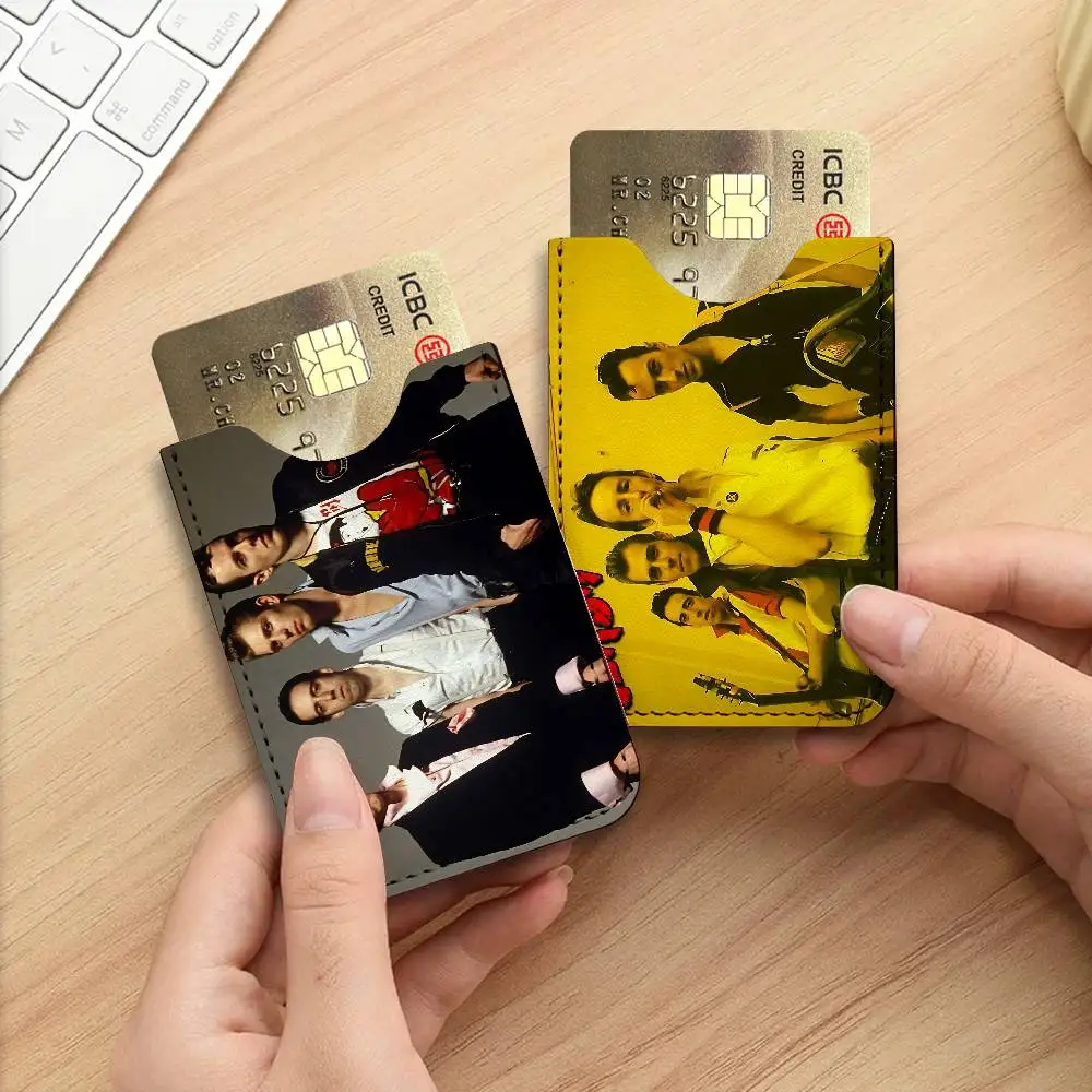 The C-Clash Band PU Leather Card Holder Sleeve for Credit Cards,Secure/Slim Design, Travel Storage Essentials