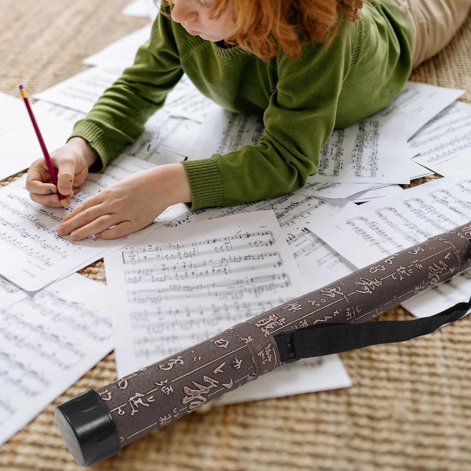 

Bamboo Portable Flute Storage Bag Professional Double Layer Lightweight Carrying Case Flute Travel Instrument Bag