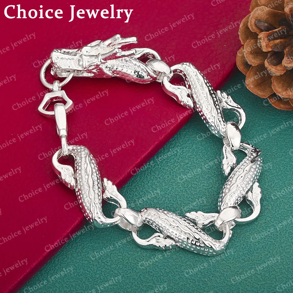925 Sterling Silber Drachenketten-Armband für Männer und Frauen, Modeschmuck, edle Anmut, Party-Accessoires, Geschenke