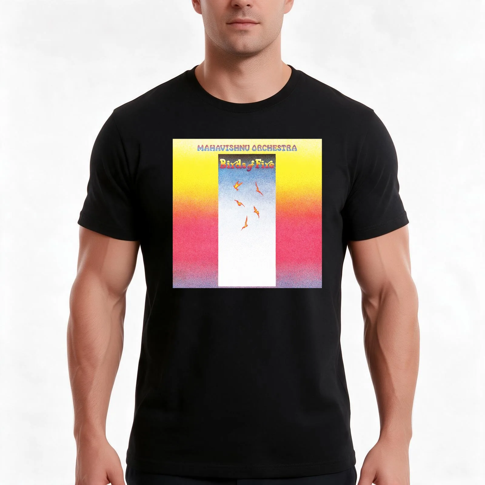 Mahavishnu Orchestra Birds Of Fire Album Cover T-Shirt Summer Casual Cotton Tee Oversized Streetwear Tops Unisex Men Women