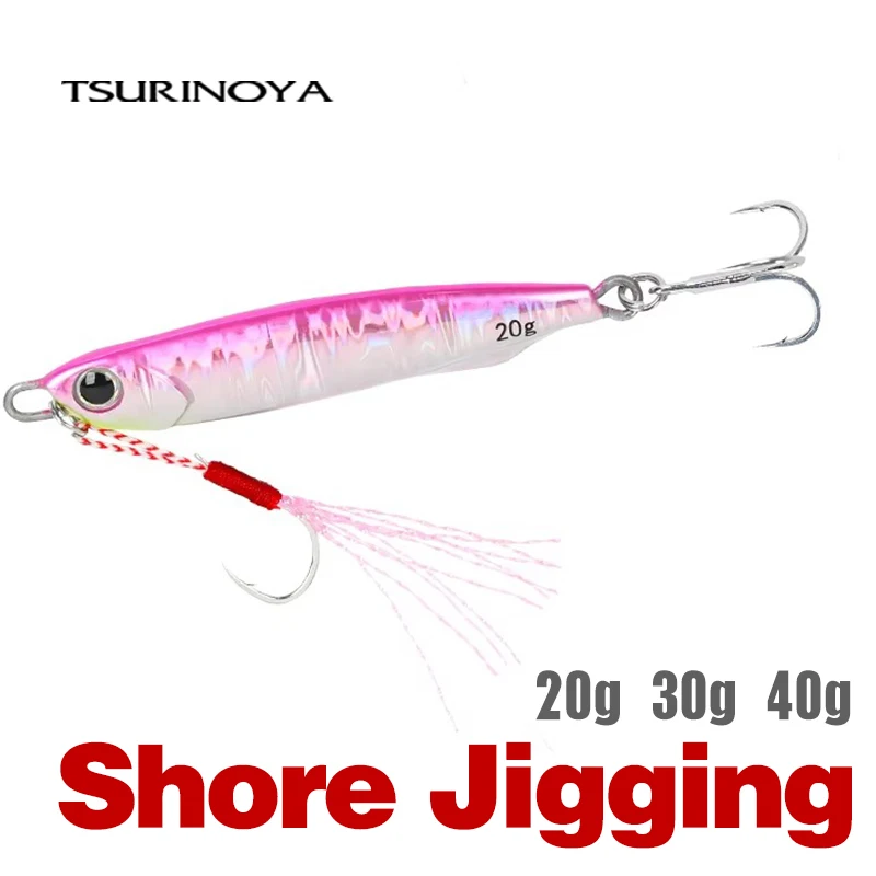 TSURINOYA NEW Hairtail Color 20g 30g 40g Long Casting Jig Fishing Lure BAYONET Inshore Saltwater Hard Bait Metal Jigging Model