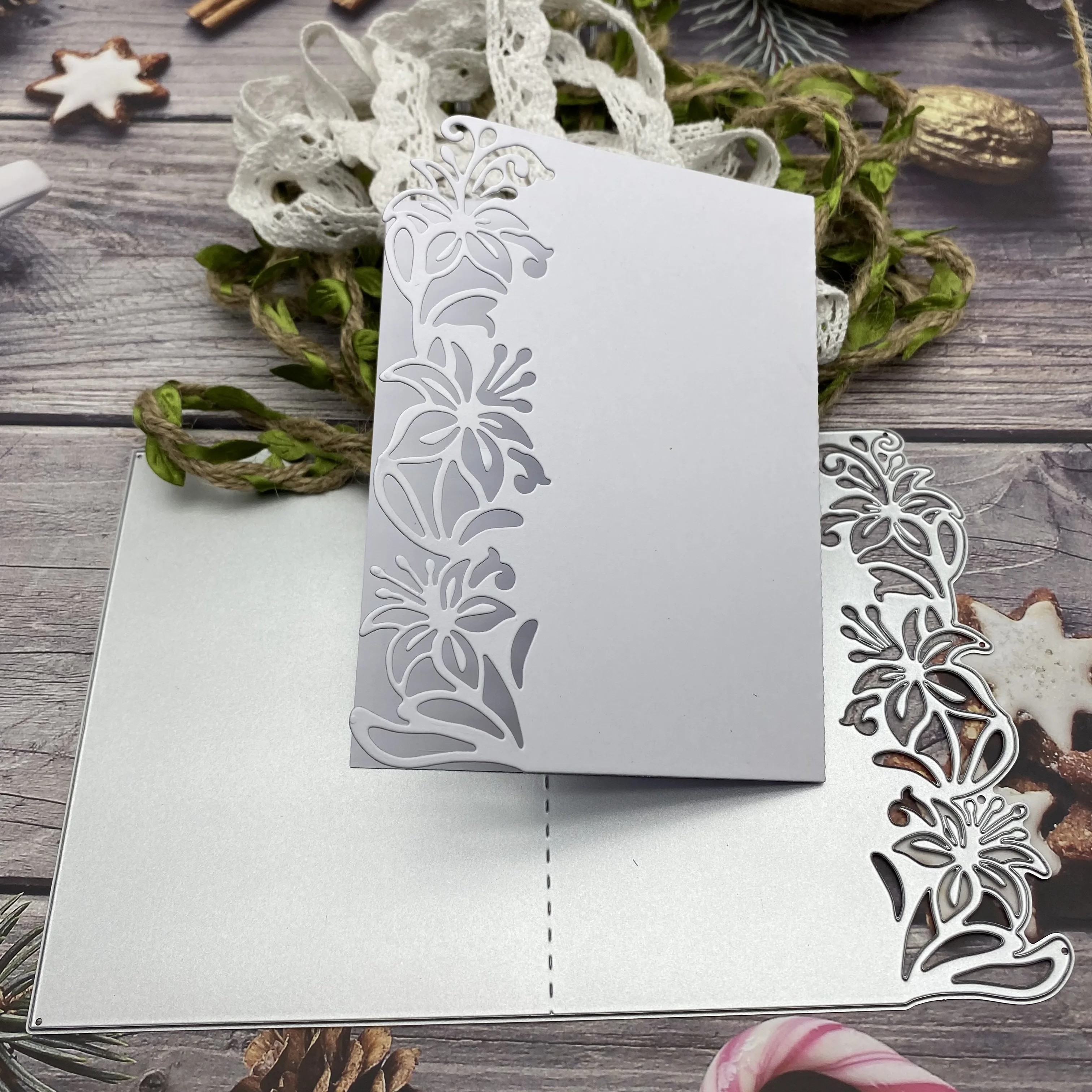 Invitation Card Metal Cutting Dies Openwork Lace Flower Butterfly Stencil Template DIY Holiday Wedding Greeting Card 2023 New