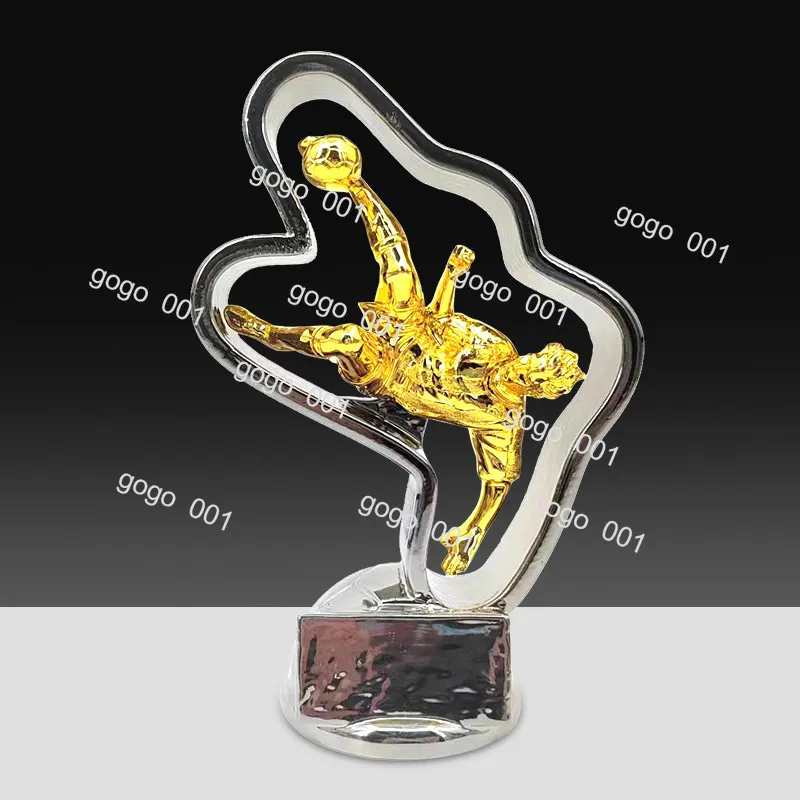 Football Trophy Set Gold Silver Bronze Award Cup Customize with Engraving for Sports Competition