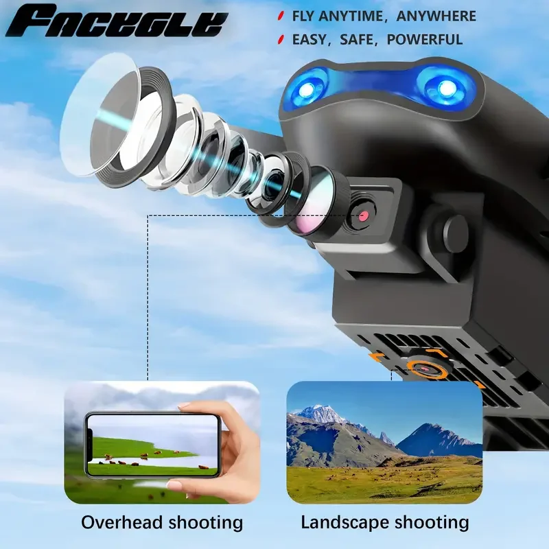 โดรนพับได้ E99 พร้อมกล้อง HD, WiFi FPV, ระบบรักษาระดับความสูง, ของเล่นบังคับวิทยุสำหรับผู้เริ่มต้น, ของขวัญปีใหม่และคริสต์มาสที่สมบูรณ์แบบ