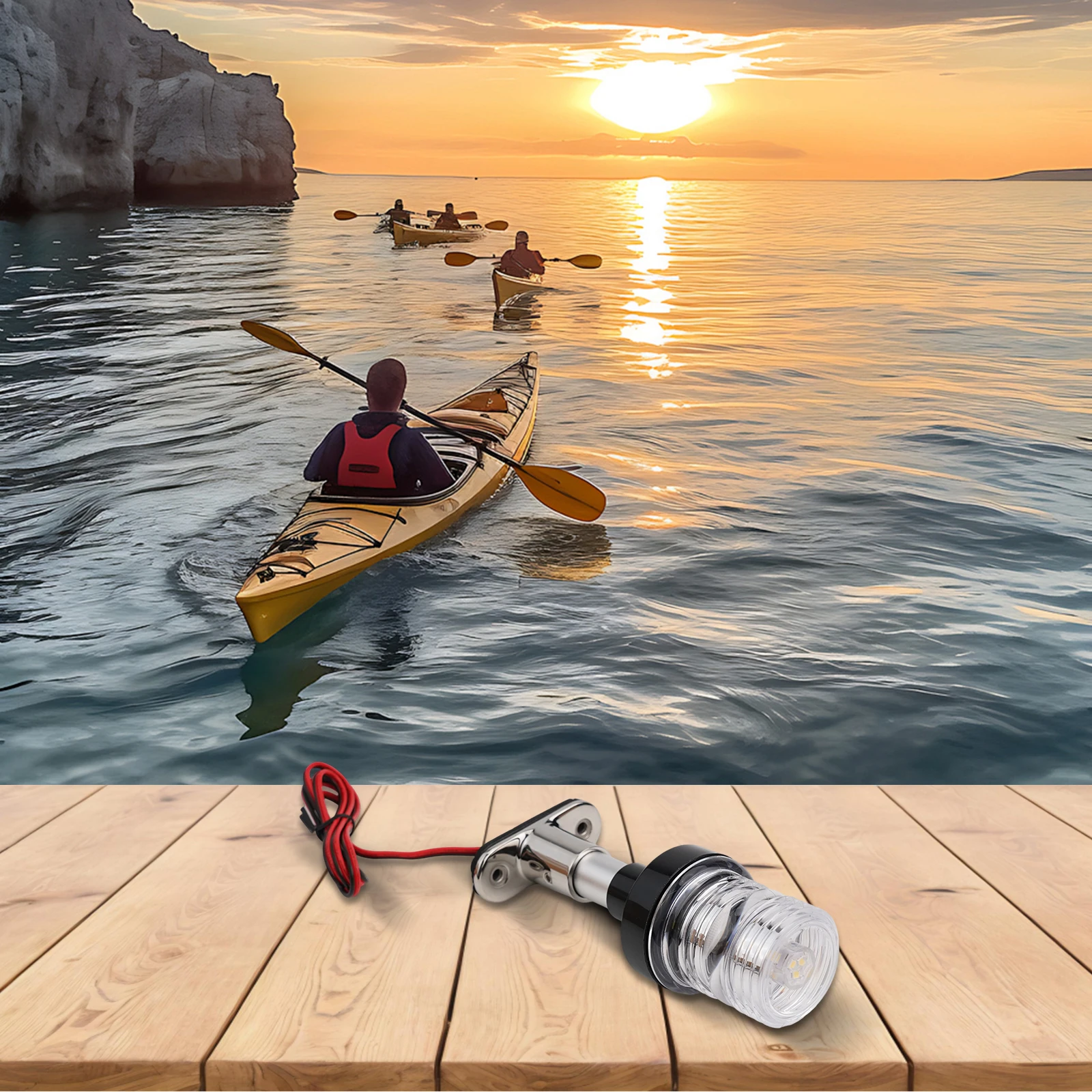 

Sporting Goods Water Sports Parts Bracket Light Water Sports Boat Light Lights Marine Navigation Waterproof IP