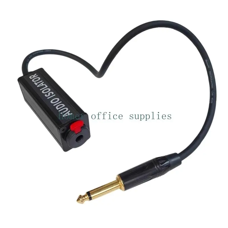 K43B 6.35mm Line Cleaner Cable, Male to Female Signal Filter for Recording, Room Checks and Meeting Sound Connection Tasks and